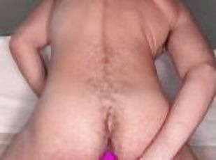 poilue, masturbation, amateur, gode, chatte, fétiche, solo