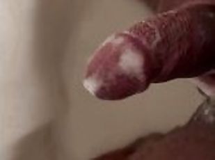 baignade, masturbation, amateur, mature, énorme-bite, black, douche, solo, bite