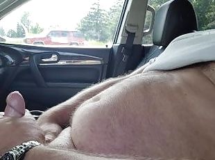 masturbation, public, amateur, mature, ejaculation-sur-le-corps, énorme-bite, voiture, solo, bite