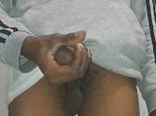 masturbation, amateur, ejaculation-sur-le-corps, ébène, énorme-bite, black, solo, bite