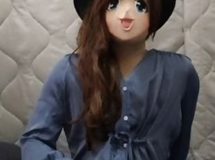 Kigurumi doll cums and unmasks