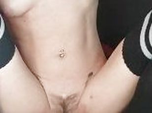 grosse, masturbation, orgasme, chatte-pussy, giclée, amateur, belle-femme-ronde, gode, solo, dure