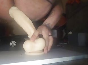 cul, énorme, masturbation, amateur, anal, mature, jouet, chevauchement, gode, solo