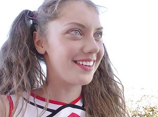 Cheerleader Elena Koshka gets cocked eyed after having multiple orgasms - BANG!