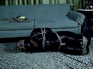 milf, bdsm, blonde, fétiche, latex, bâillonnement, bondage