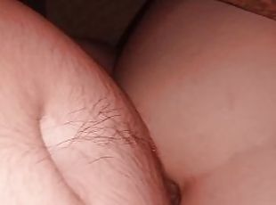 hundestilling, fisse-pussy, amatør, kæmpestor-pik, milf, creampie, par, ægtemand, sperm, pik