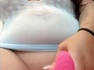 traseiros, teta-grande, masturbação, orgasmo, amador, ébona, mulher-madura, brinquedo, latina, sozinho