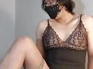 arsch, transsexueller, dilettant, anal-sex, spielzeug, latina, tranny, dildo, fetisch, allein