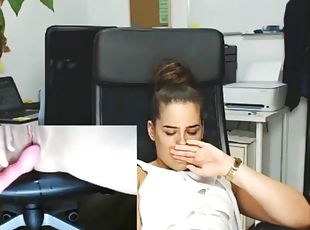 masturbare-masturbation, birou-office, secretara