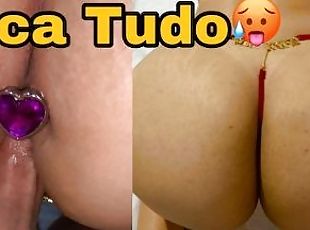 Socando gostoso dentro da minha Bucetinha, mandei gozar dentro!