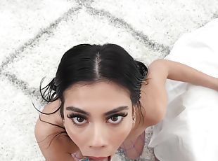 chatte-pussy, énorme-bite, milf, jouet, bas, point-de-vue, ejaculation, brunette, putain