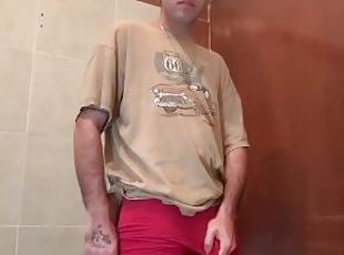 masturbation, public, amateur, ejaculation-sur-le-corps, énorme-bite, gay, branlette, solo, fumer, bite