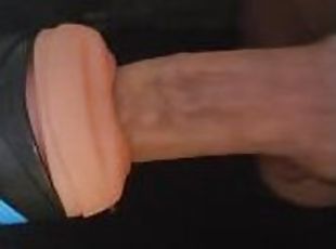 Fucking fleshlight till big cumshot