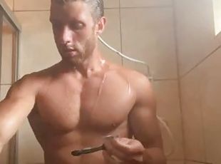 bañando, masturbación, babes, gay, latino, brasil, culazo, ducha, a-solas, morena