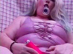 teta-grande, masturbação, orgasmo, esguincho, amador, brinquedo, bbw, sozinho