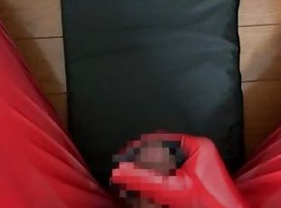 asiatique, masturbation, ejaculation-sur-le-corps, solo