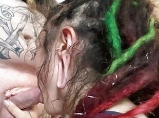 asiático, amateur, mamada, interracial, con-piercings, coreano, realidad, tatuaje