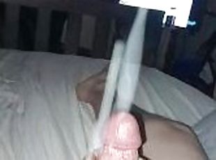 extrême, énorme, masturbation, amateur, mature, ejaculation-sur-le-corps, énorme-bite, branlette, ejaculation, solo