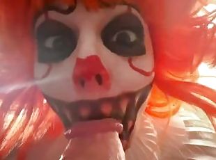 Cosplay Halloween Pennywise Clown Deepthroat Blowjob POV