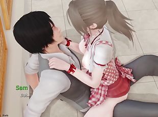 public, maigre, ados, hardcore, anime, hentai, 3d