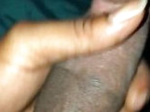 masturbation, amateur, ébène, énorme-bite, black, solo, réalité, bite