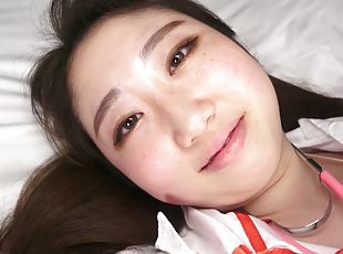 asiatique, infirmière, étudiante, jeune-18, mignonne